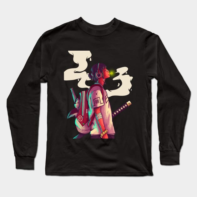 Modern Kunoichi Long Sleeve T-Shirt by K2Gproject